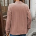 thumbnail image 7 of MIXUE Boho Tops For Women Autumn Winter Solid Color V Neck Lapel Long Sleeve Casual Basic Pullover Shirts For Women T Shirts Daily-Wear,Pink,XL, 7 of 7