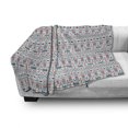 thumbnail image 3 of Ethnic Soft Flannel Fleece Throw Blanket, Native Traditional Art with Mexican Cultural Origins Geometric Borders Triangles, Cozy Plush for Indoor and Outdoor Use, 50" x 60", Multicolor, by Ambesonne, 3 of 6