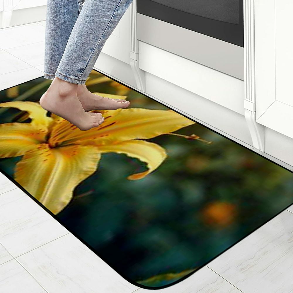 Heduofu Decorative Door Mat, Door Mat with Non-Slip Rubber Backing, Easy Cleaning, Traps Dirt, Rug for Entry, Patio, Garage  - Plants Nature Forest Flowers Cone and Landscape  19.68*47.24 in