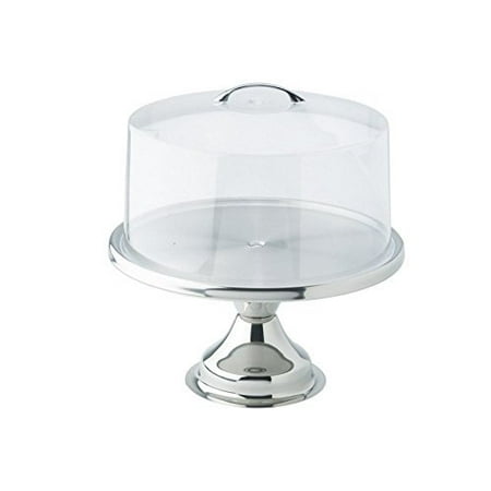 Cake Stand And Cover Winco 13inch Stainless Steel Cake Stand CKS-13, with Matching Acrylic Cover CKS-13C - Gift Set by Winco ()
