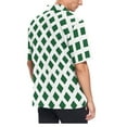 thumbnail image 3 of ALAZA Checkered Geometric Men's Hawaiian Shirt Short Sleeve Casual Button Down Shirts L, 3 of 6