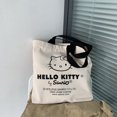 thumbnail image 4 of Bolso de lona de un hombro Retro de Hello Kitty, estampado a mano salvaje, libro de texto de tutorización para estudiantes, Bolsa Escolar con cremallera, 38Cm, 4 of 4