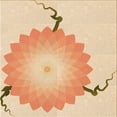thumbnail image 1 of Ahgly Company Machine Washable Indoor Square Transitional Orange Area Rugs, 5' Square, 1 of 7