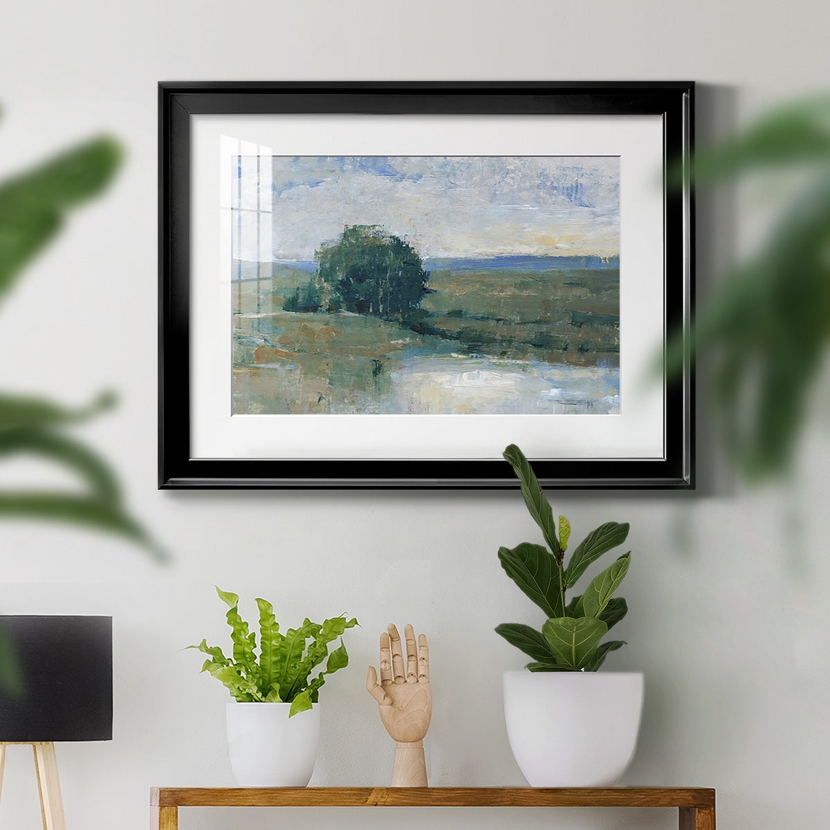 Riverbank Impression I Premium Framed Print - Ready to Hang