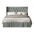 thumbnail image 3 of HMD Billy Twin Tufted Upholstered Panel Bed, Gray, 3 of 3