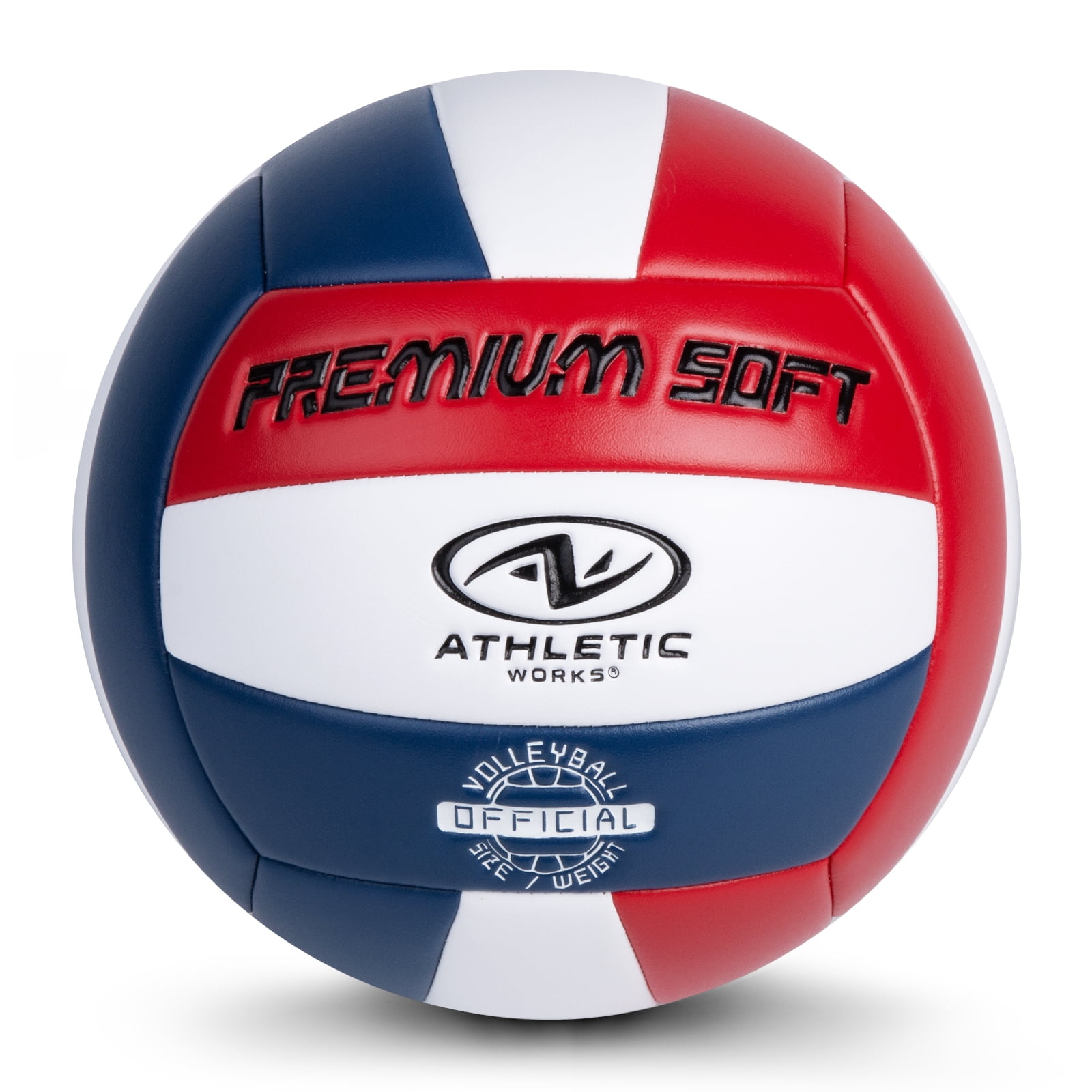 (2 pack) Athletic Works Size 5 Patriotic Volleyball for Practice or Gameplay, Official Size and Weight