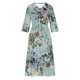thumbnail image 2 of Vestido de Verano para Mujeres Impreso Cuello de Vuelta de Manga de Tres Cuartos, Estilo de Ocio de Moda para Ocasional, Fiesta Y Vacaciones, 2 of 5