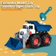 thumbnail image 4 of Modelo de camión volquete/excavadora de juguete con brazo flexible, simulación de escenario de construcción móvil, vehículo de deslizamiento hacia adelante, juguete para niños, camión de playa,, 4 of 7