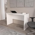 thumbnail image 2 of FM FURNITURE Rough Rock Minimalist Home Office Work Desk White Engineered Wood, 2 of 7