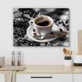 thumbnail image 2 of Impression sur Toile Art Mural Café Espresso Grain de Café Tasse de Café Cuisine et Cuisson Photographie Alimentaire Art Moderne Réalisme Décoratif Pittoresque Coloré Relaxant/douillet/zen pour Salon, Chambre, Bureau - 12"x18 Pouces, 2 of 6