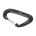 thumbnail image 3 of 12KN Aluminium Carabiner D Shape Snap Clip Hook For Climbing Backpack Hook Black, 3 of 9