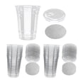 thumbnail image 1 of Tnarru 50 Pieces Disposable Plastic Cups Portable for Wedding Ice Coffee Graduation 700ml, 1 of 8
