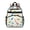 Colorful Dinosaur and Flower Pattern, variant on Dinosaur and Rocket Navy Pattern Cute School Backpack Bag for School with Padded Back and Adjustable Shoulder Straps 15.25"x11.5"x5.25"
