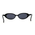 thumbnail image 4 of SA106 Womens Simple Classical Oval Thin Plastic Sunglasses All Black, 4 of 4