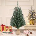 thumbnail image 2 of 3ft Linen Base PVC Material Green Flocking 118 Branches 100 Lights Warm Color 8 Mode Battery Switch Christmas Tree, 2 of 14