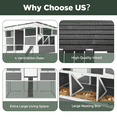 YODOLLA 82 Inch Chicken Coop, Weatherproof Wooden Hen House for 6-8 ...