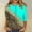 Mint Green womens top dressy casual, variant on Wycnly Womens Tops Dressy Casual Button up Loose Fit Comfy Lightweight Cute Henley Shirts Summer Elbow-Length Round Neck Tops Leopard Print Blouse Orange XL