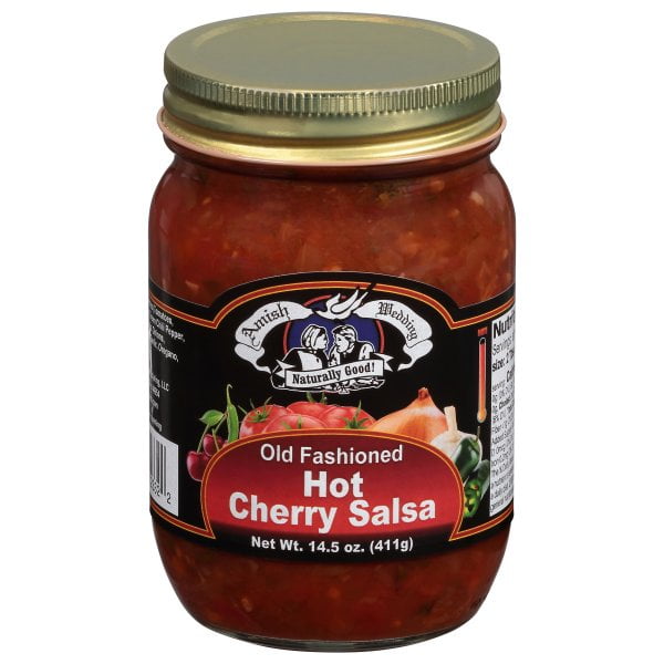 Amish Wedding Kettle Cooked Salsa, Thick and Chunky Pack of 2 14.5
