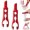 2PC-Red, variant on 3-in-1 Multi-Purpose Heat-Resistant Anti-Scald Clamp, Versatile Bowl and Dish Pot Lifter for Microwave and Oven, Non-Slip Kitchen Gripper Tool