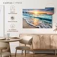 thumbnail image 5 of Elephant Stock Foamy Cancun Beach Wall Art - Horizontal Canvas Wall Art - Living Room Wall Decor - Beach Canvas - Teal And Orange Decor - 12" x 8", 5 of 8