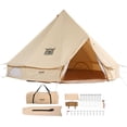 thumbnail image 1 of Carpa de lona VEVOR de 4 m, 4 estaciones, transpirable para 6 personas con conector para estufa, 1 of 9