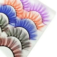 thumbnail image 6 of Colorful Eyelashes Halloween Dramatic Party Mixed Color False  Lashes Eye Extensions Makeup, 6 of 9