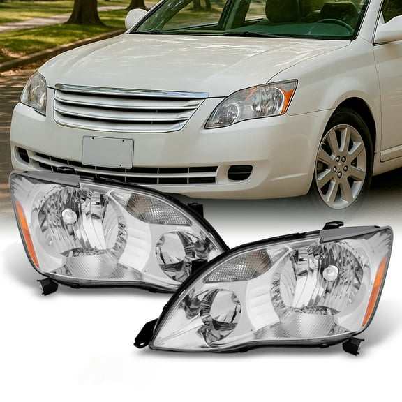 AKKON - For 2005 2006 2007 Toyota Avalon Driver Left   Passenger Right Side Halogen Type Headlights Pair Sets