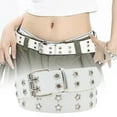 thumbnail image 2 of Fashionable Punk Casual Hollow Double Row Belt for Women New R3, 2 of 7