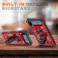 thumbnail image 5 of GW USA Case for Samsung Galaxy Z Flip 4 5G, Full-Body Dual Layer Rugged Protective Case with Front and Back Screen Protector (Red), 5 of 6