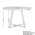 thumbnail image 3 of Roundhill Furniture Evatt 5-Piece Round Dining Set, Trestle Round Table with 4 Stylish Chairs, Gray, 3 of 12