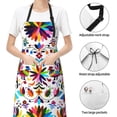 thumbnail image 4 of Kdxio Mexican Bright Style Apron with Pockets Adjustable Kitchen Aprons for Men Women Waterproof Aprons for Cooking,Drawing,Crafting, Baking Household Cleaning, 4 of 8