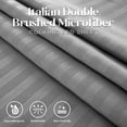 thumbnail image 4 of Striped Bed Sheet Set 1800 Luxury Soft Microfiber Deep Pocket 4-Piece Bedding Set - Wrinkle, Stain, Fade Resistant - grey Full, 4 of 4