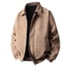 thumbnail image 2 of Ceisia Men's Casual Flip Collar Zipper Jacket with Pockets Oversized Contrast Hood Gift Outerwear, 2 of 9