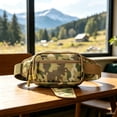 thumbnail image 5 of 10"x7.5" Quick Access Concealed Waist Bag, Multi-Pocket Crossbody Fanny Pack with Adjustable Strap, Water Resistant Lightweight Chest Sling Bag for Travel Hiking Cycling Daily Use (Brown), 5 of 6
