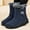 Blue, variant on Women's Pu Waterproof Snow Boots Winter Plus Velvet Non-Slip Warm Outdoor Ankle Boots Suitable For Light Camping Fur Lined Sneaker Ginger