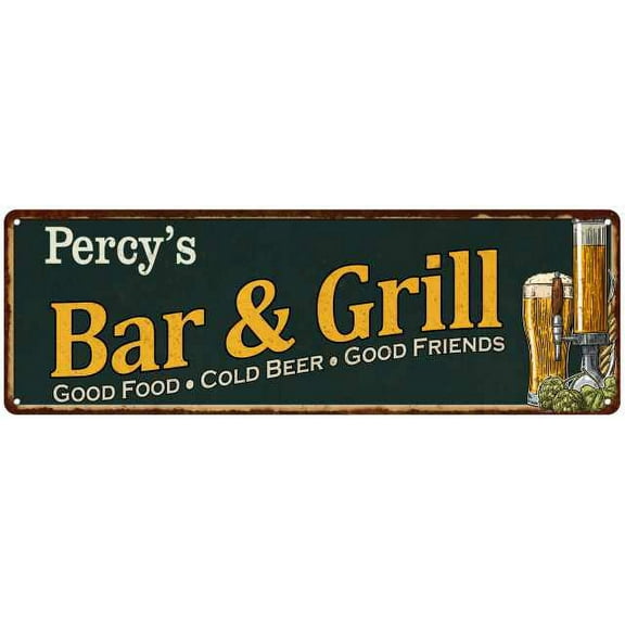 Percy's Bar and Grill Sign Man Cave Decor 8x24 Gift 108240055217