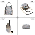 thumbnail image 3 of FORMRS Crossbody Bag for Women Quilted Travel Shoulder Cell Phone Purse with Chain Strap Handbag, Small Pink Flower, 3 of 7