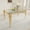 Gold & Clear, variant on 37" Square Clear Tempered Glass Dining Table for 2-4 People, Modern Kitchen Table with Irregular Stainless Steel Legs, Dining Table for Small Space, Apartment Studio, Home Office