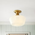 thumbnail image 2 of Aiwen Simple Farmhouse Decorative Glass Shade Semi Flush Mount Ceiling Lamp, 2 of 6