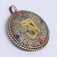 thumbnail image 3 of Tibetan Silver Handmade Reversible Pendant Necklace – Bohemian Medallion Jewelry with Coral, Lapis Lazuli & Turquoise for Men & Women, 3 of 5