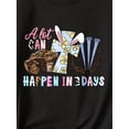 thumbnail image 4 of Plus Size Women's Easter Bunny & Cross Graphic Tee - Casual Crew Neck Short Sleeve T-Shirt, Breathable Polyester, Machine Washable Tee For Adult, Men, Women, Teen, Teenager, Adolescent, Youth, 4 of 7