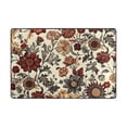 thumbnail image 2 of Dark Flowers Floral Area Rug Washable 72 x 48 Floor Carpet Mat Non Slip for Bedroom Living Room Kids Room Home Decor, 2 of 7