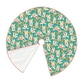 thumbnail image 2 of Daiia SHIBA WITH FLORAL Drawing Merry Christmas Tree Skirt , Xmas Large Lace-up Tree Skirt, Santa Snowflakes Rustic Home Decorations New Year Party Farmhouse Decor-48", 2 of 7