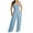 Blue, variant on WREESH Womens Business Casual Jumpsuit Fashion Casual Spring Summer Jumpsuit Beige