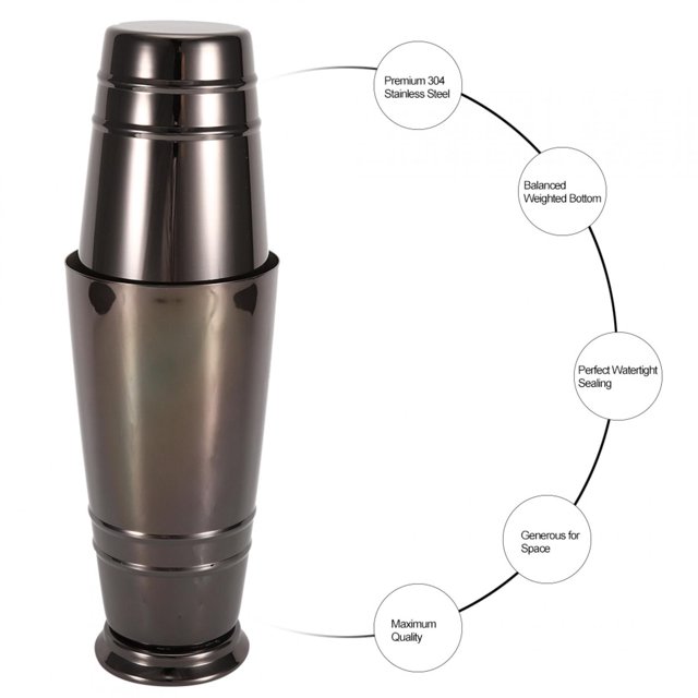 Kit de coctelera negra coctelera de herramientas de camarero 5 unidades/juego para Bar Hotel ANGGREK Otros
