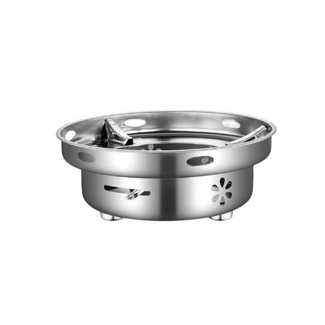 Billuyoard Calentador de cocina para mochileros de viaje, estufa de calefacción de olla caliente a prueba de viento de acero inoxidable, utensilios de Cocina y Comedor Plata Billuyoard HA071556-01