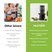 Hurom Cold Press Juicer Machine, Low Pulp Slow Juicer, Black