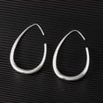 thumbnail image 6 of Alexcraft Teardrop Hoop Earrings for Women - 14k Gold Plated Large Oval Pull Through Hoop Earrings Lightweight Jewelry Gift for Women Teen, 6 of 7