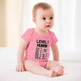 thumbnail image 3 of Level 1 Human Baby Bodysuit – Funny Gamer Newborn Outfit for Boys Or Girls, Video Game Themed Toddler Romper Pink-style 12months, 3 of 7