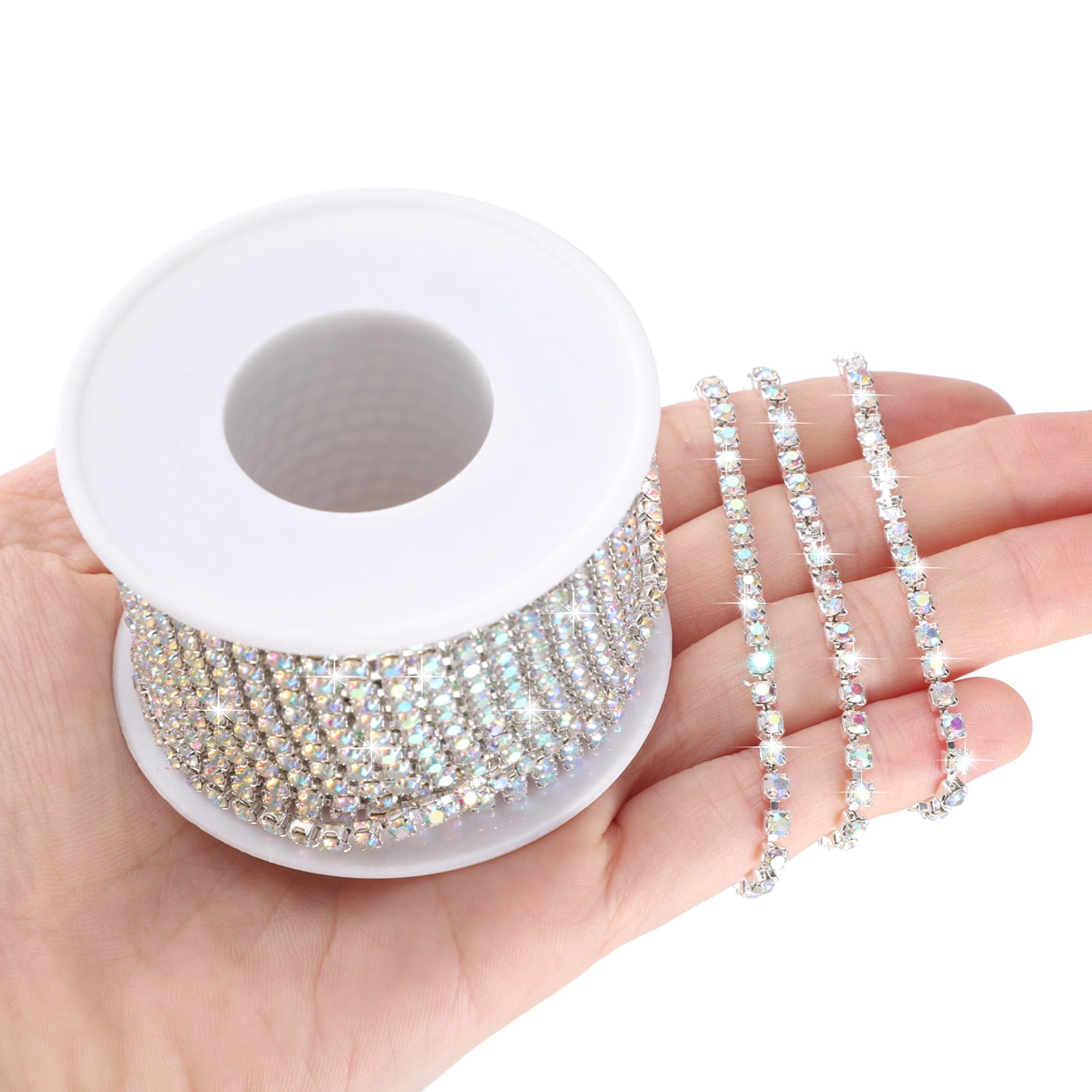 Unique Bargains Elegant Crystal Rhinestone Chain Trim for Craft Projects Beige